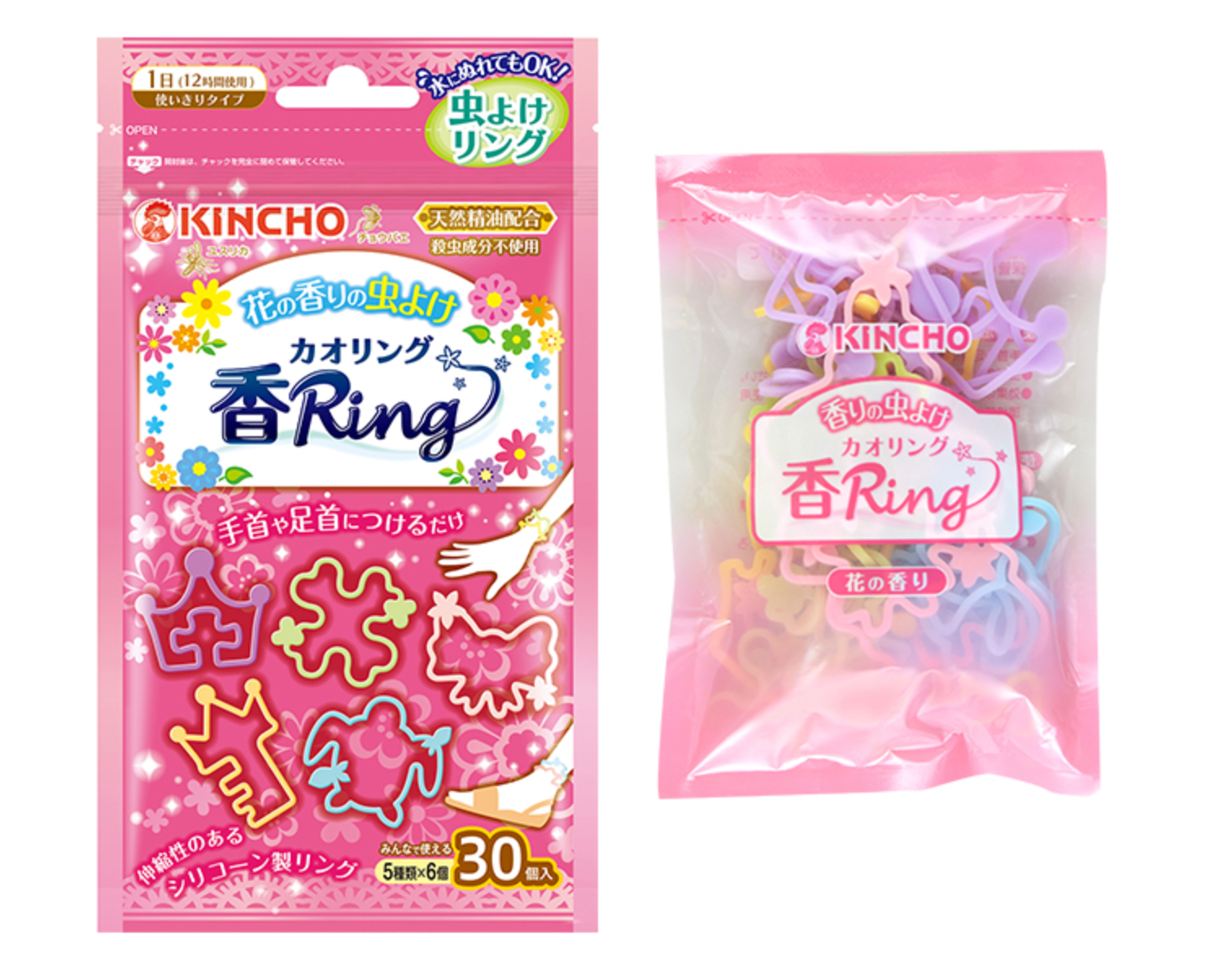 日本KINCHO金鸟 驱蚊手环 花香 30枚