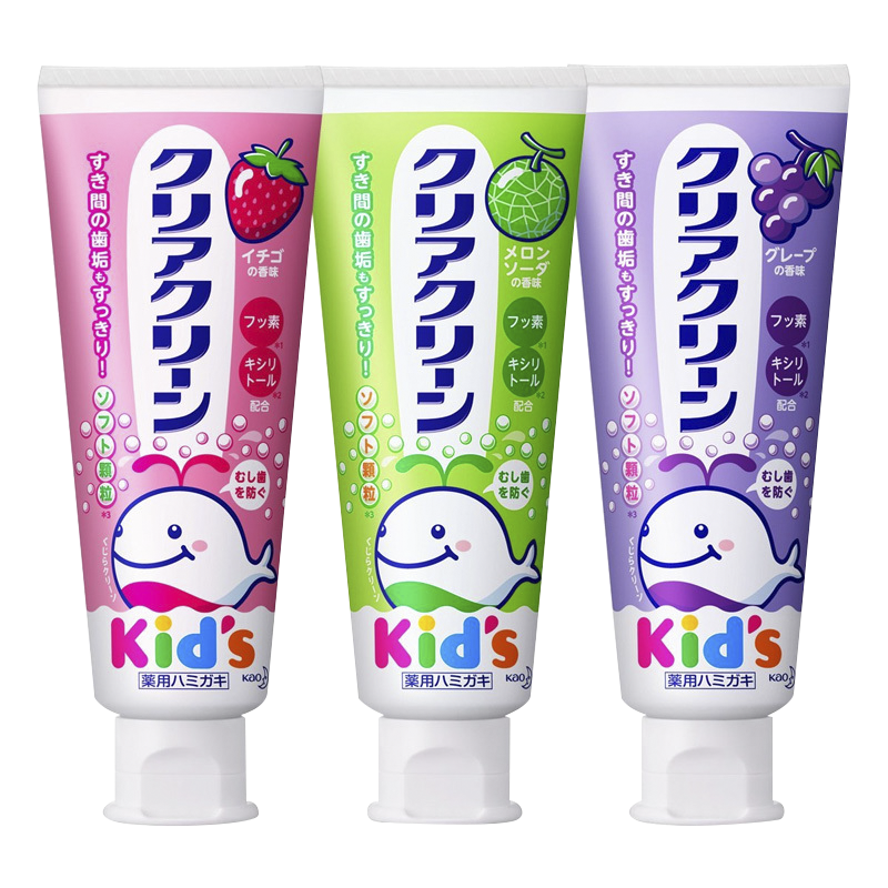 Kao Clear Clean Toothpaste For Kids 日本 花王儿童牙膏 70g 三种味道