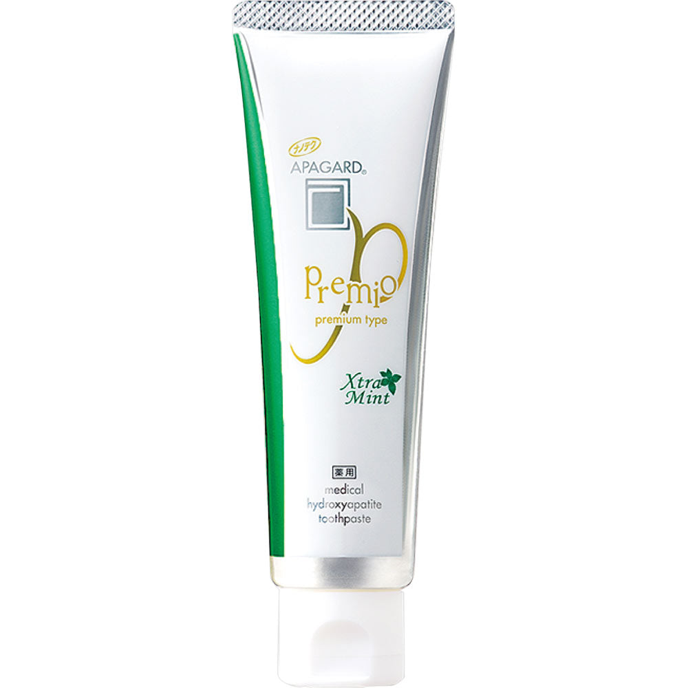 日本APAGARD PREMIO 微粒子美白牙膏 100g XTRAMINT 超强薄荷绿色款