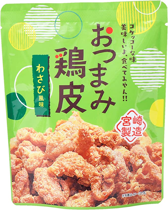 Takemori Fried Chicken Skin Wasabi 竹森 元祖脆炸鸡皮 芥末味50g (EXP:11/02/2026)