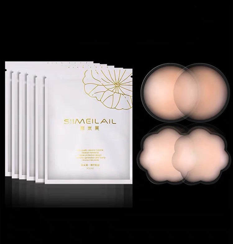 【Riko‘s Fashion accessories】硅胶制乳贴 隐形胸贴 一对装 圆形