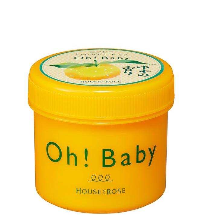 日本HOUSE OF ROSE OH!BABY 冬日限定柚子香身体磨砂膏200g