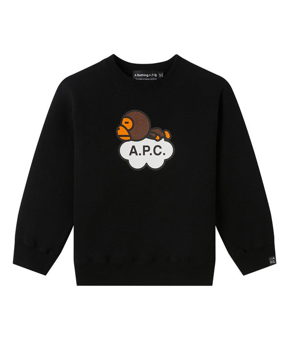 日本BAPE X A.P.C SWEAT TEARS 联名款运动衫长袖