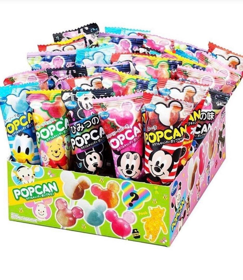 日本格力高Ezaki Glico POPCAN 迪士尼米奇棒棒糖~6種口味 一盒30只 （2024.9）