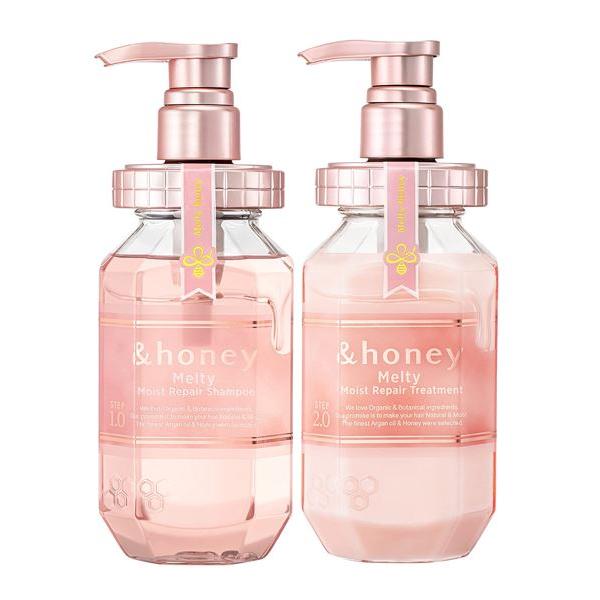日本 &Honey 安蒂花子 VICREA &HONEY MELTY 新款保湿滋润 洗发水+护发素 440ml 蜂蜜玫瑰味