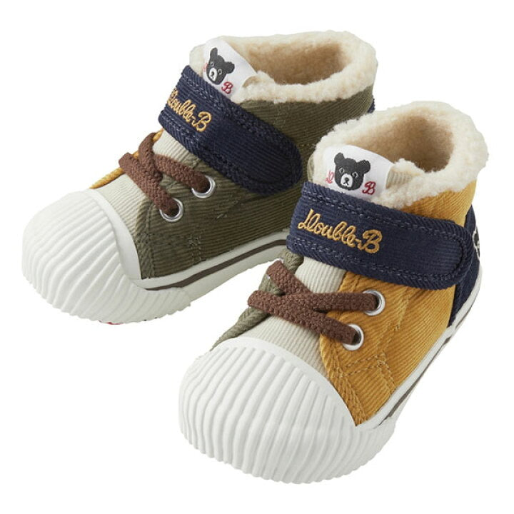 日本MIKIHOUSE 黑熊大童加绒棉鞋 贝壳头板鞋(默认无盒,有需要联系客服)