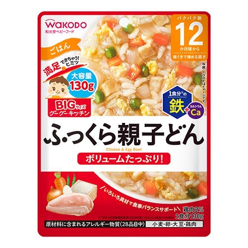 日本和光堂WAKODO BIG系列 松软亲子盖浇饭 12个月+ 130g(保质期2026.4)