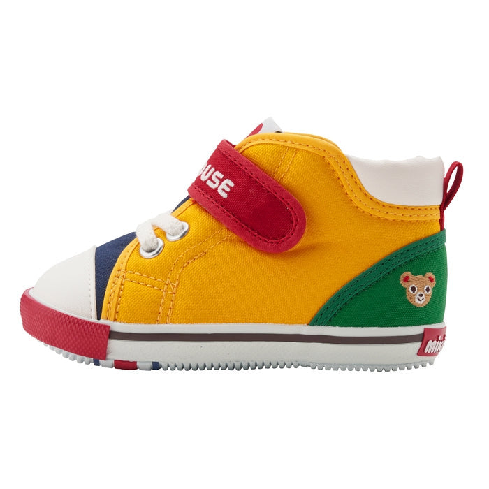 日本MIKIHOUSE儿童鞋 黄蓝绿拼色 二段 (默认无盒,有需要联系客服)