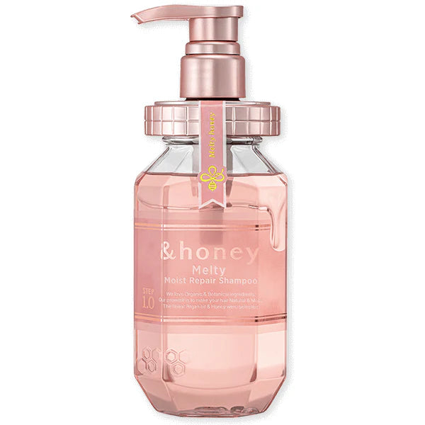 日本 &Honey 安蒂花子 VICREA &HONEY MELTY 保湿滋润洗发水 440ml 蜂蜜玫瑰味