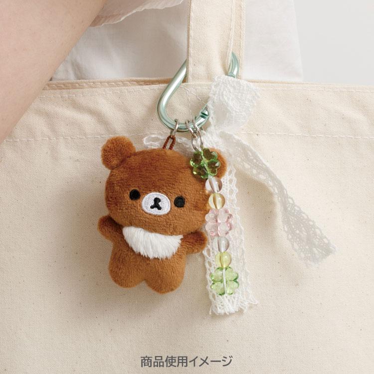 日本三丽鸥 x 轻松熊 四叶草毛绒串串挂饰玩偶 茶小熊