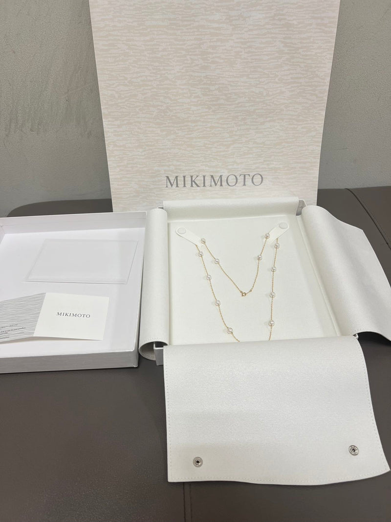 【MIKIMOTO 御木本珍珠】mikimoto满天星项链 珠子13颗 akoya 6～6.25mm 全长约60cm K18 黄金