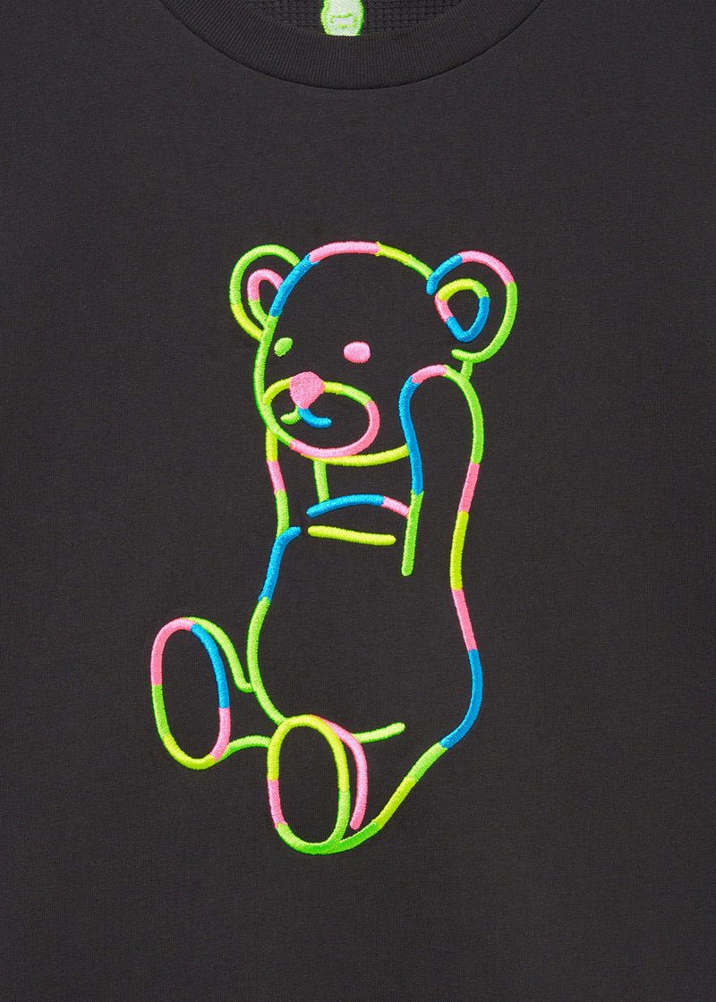 【graniph】Control Bear系列 刺绣流光拔头熊 T恤 男女同款
