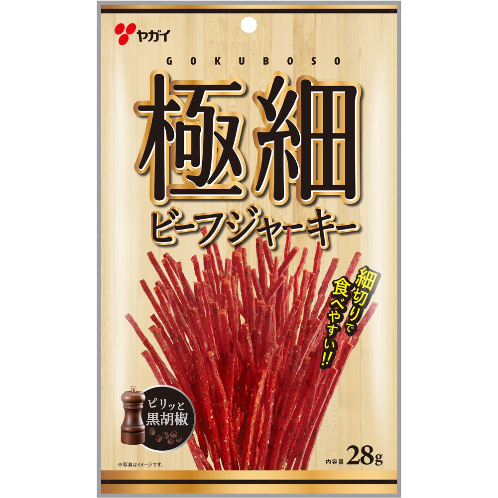 YAGAI Black Pepper Beef Jerky 黑胡椒极细牛肉条 28g （EXP：03/11/2027）