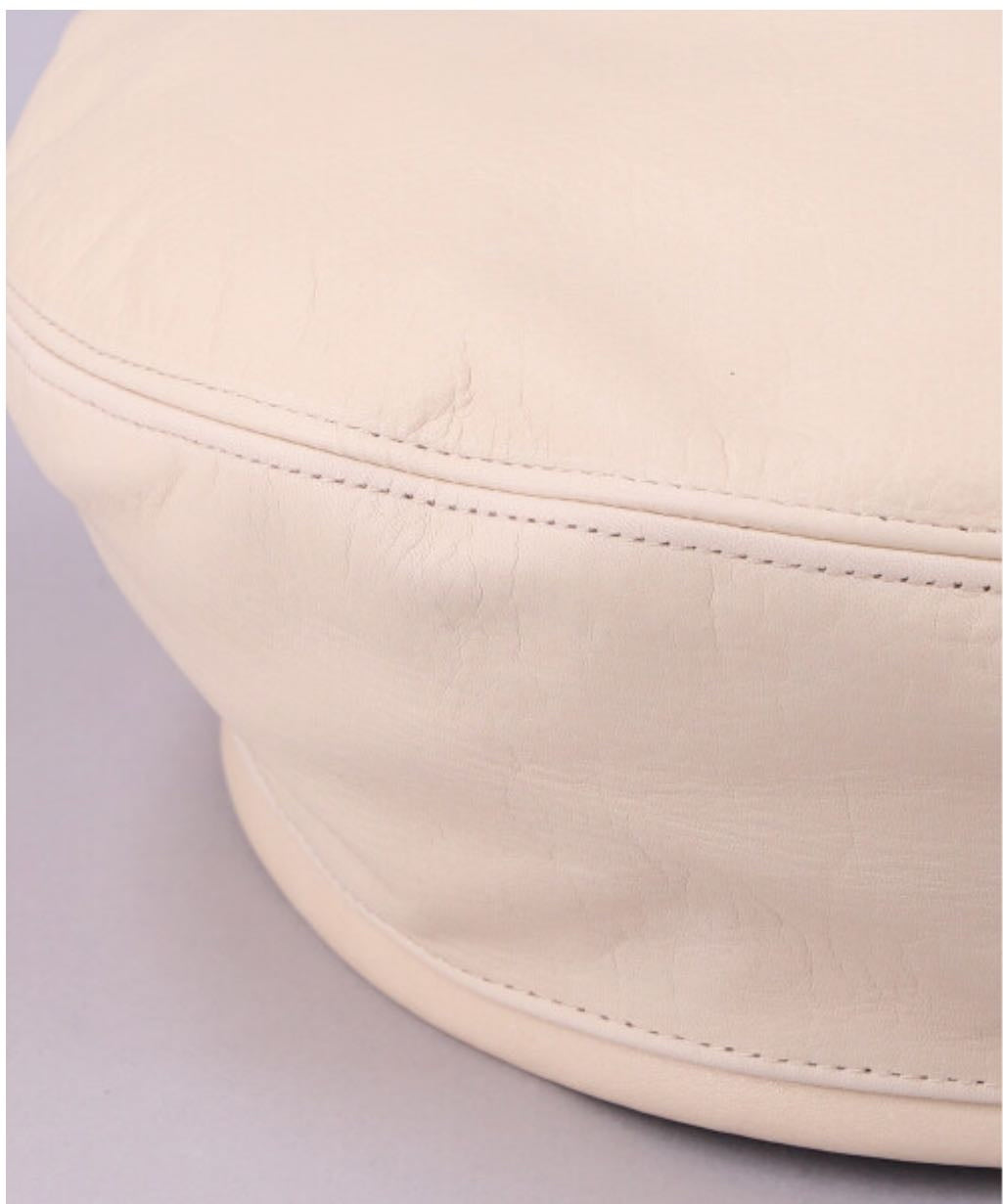 日本CA4LA设计感贝雷帽 黑色羊皮 100%棉  日本制 #SHK01080