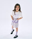 Mardi Mercredi Kids Tshirt FlowerMardi Cream purple 韩国 儿童纯棉T恤 雏菊印花T恤 奶油紫