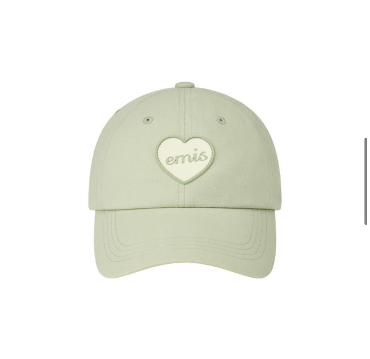 emis Heart Rubber Patch Ball Cap Mint 韩国 emis 棒球帽  橡胶桃心章 清爽薄荷绿