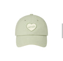 emis Heart Rubber Patch Ball Cap Mint 韩国 emis 棒球帽  橡胶桃心章 清爽薄荷绿