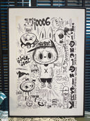 Artwork  Labubu小众艺术感涂鸦画  尺寸50*70cm