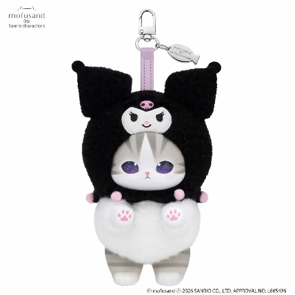 Mofusand x Sanrio Characters Kiramekko Plush Keychain Blind Box (1 Random Design) 猫福珊迪x三丽鸥限定联名挂件盲盒 1个（6种款式随机）