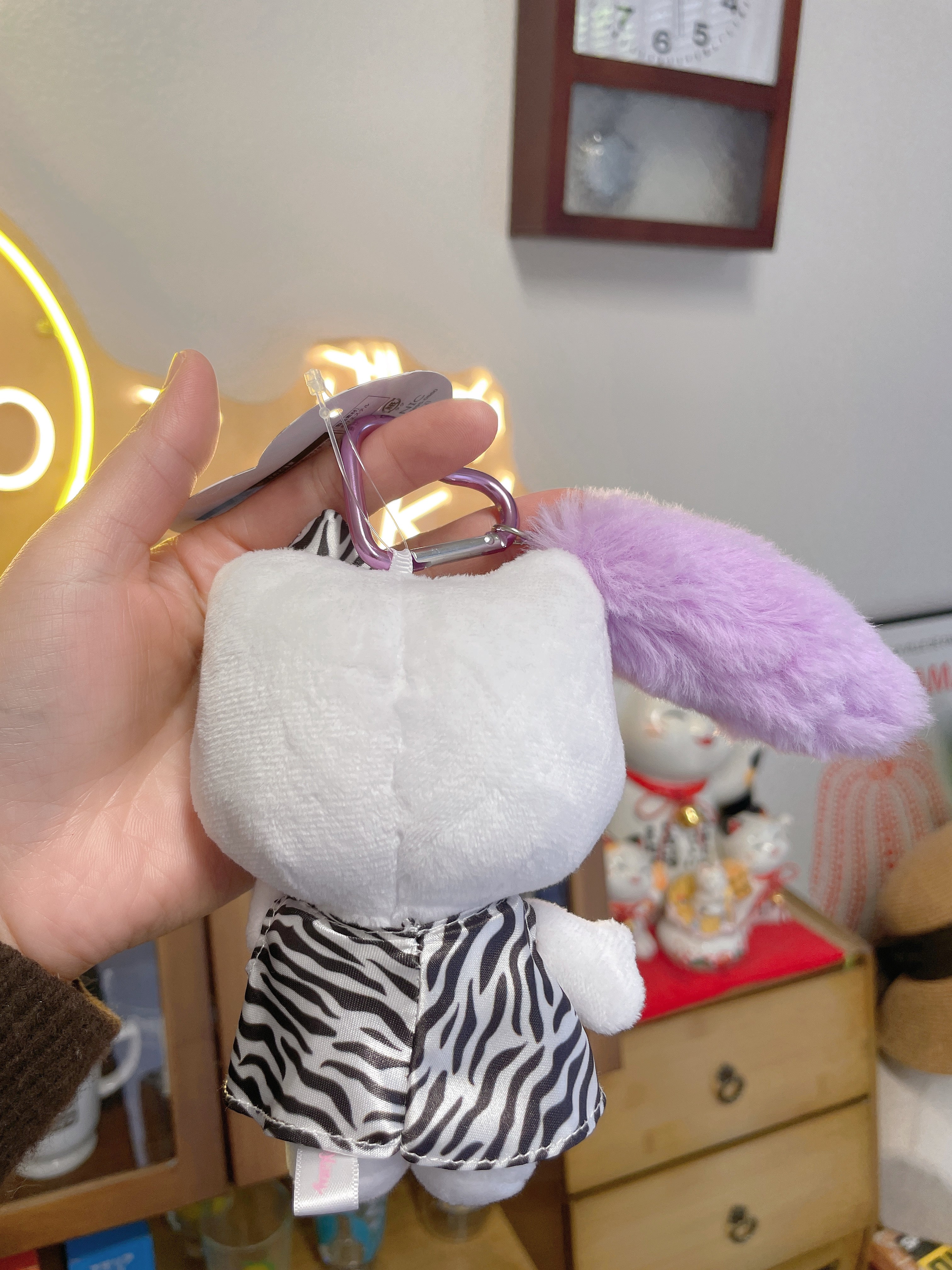 日本 SANRIO 三丽鸥 NIC 斑马纹爱心扣 挂件