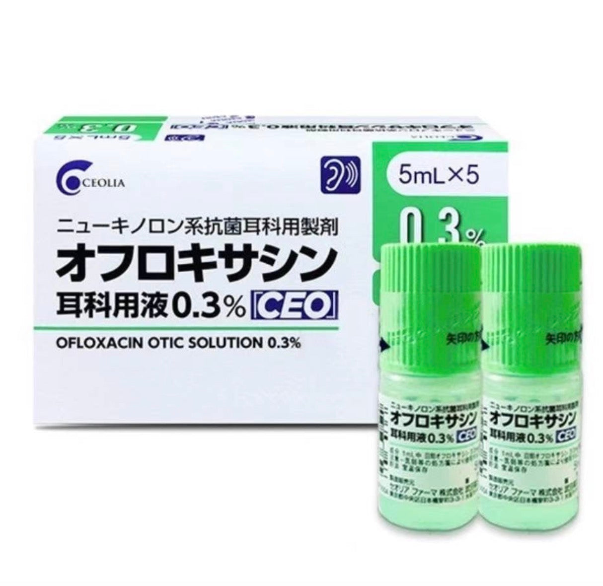 日本Ceolia滴耳液5mlx5中耳炎外耳炎耳道炎（保质期2027.09）