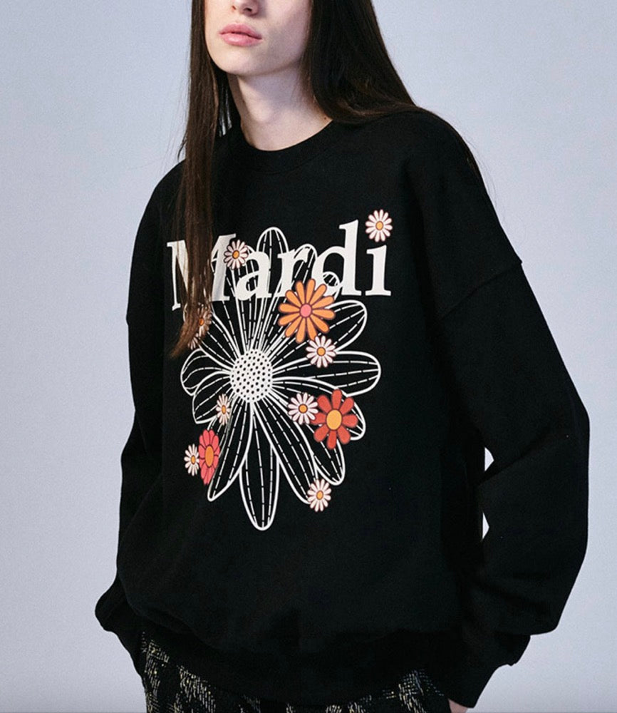 韩国Mardi Mercredi 小雏菊 卫衣 均码 胸围130cm