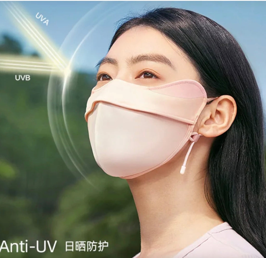 Beneunder Mask 蕉下 BENEUNDER by SUN MASK 冰屿系列透阔护眼角 防晒口罩 夏季必备 橘粉色