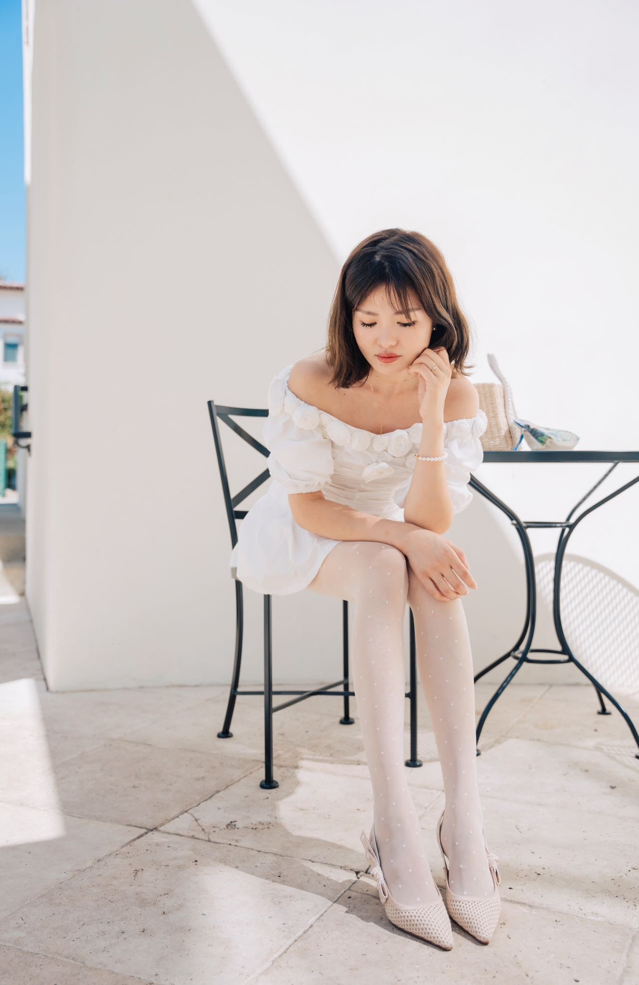 日本絹乃雅(KINUNOMIYABI) 奶白色0D波点，尺码2款【梨子小红书丝袜穿搭第41期 】