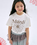 Mardi Mercredi Kids Tshirt FlowerMardi Cream Taupe 韩国 儿童纯棉T恤 雏菊印花T恤 奶油咖