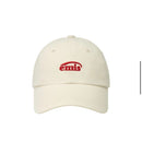emis Small Logo Ball Cap Cream 韩国 emis 棒球帽  奶油色 红色刺绣小标