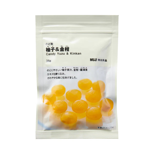 MUJI 无印良品日本进口零食 柚子金桔糖38g 赏味期限25.12.01