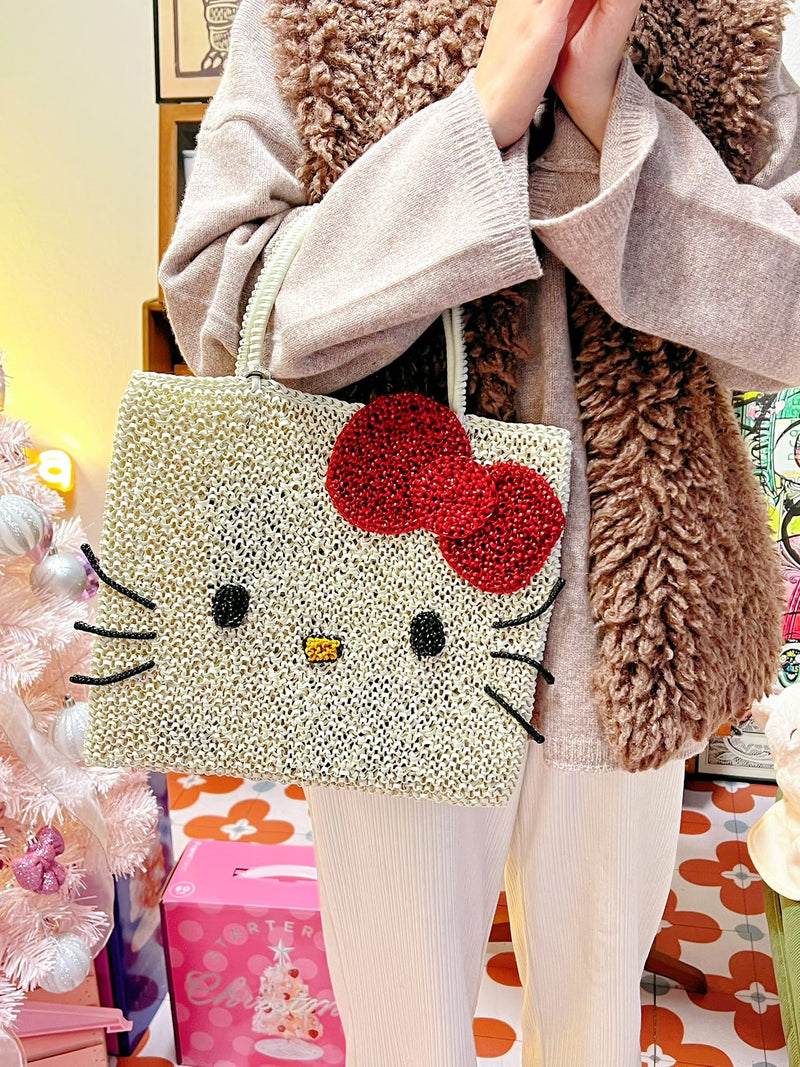 日本ANTEPRIMA编织包 hello Kitty 大号