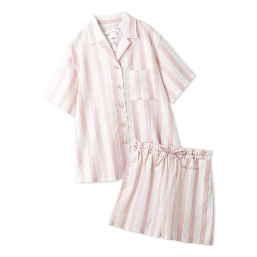 Gelato Pique 春夏新品 纯棉女士条纹简约睡衣家居服套装