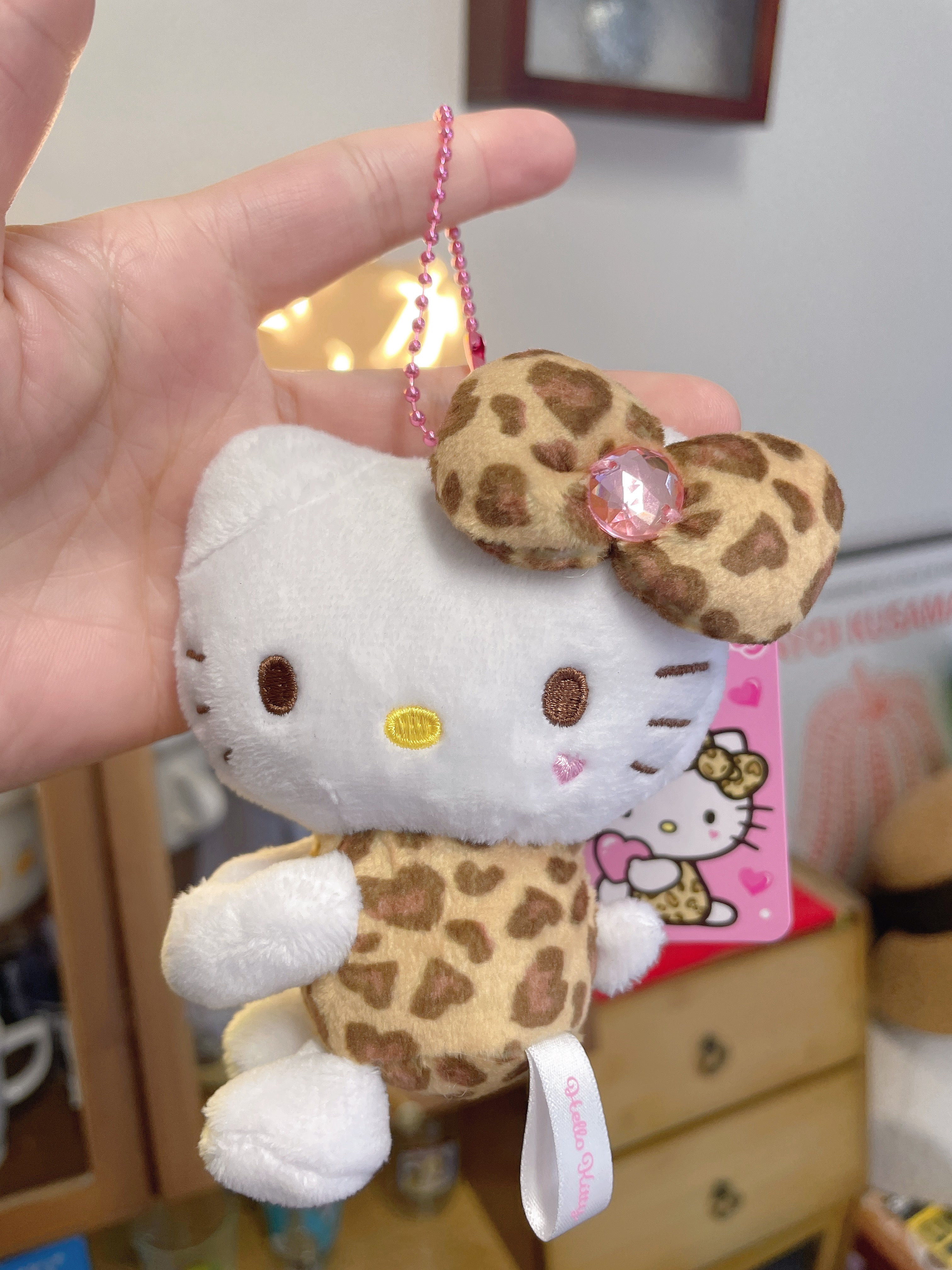 日本 SANRIO 三丽鸥 NIC 棕色豹纹 链条