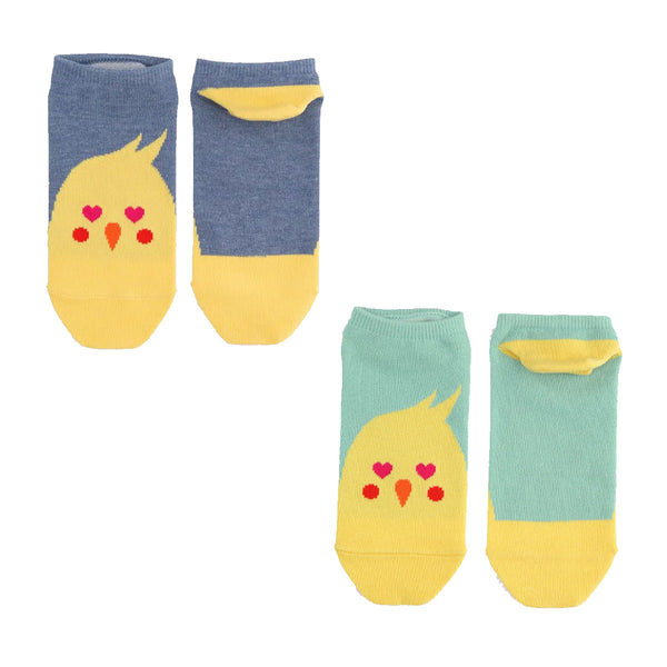 日本靴下屋Tabio 热情鹦鹉图案 限定版短袜 两色选