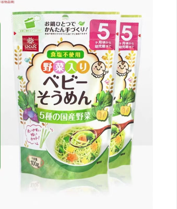 日本Hakubaku 黄金大地宝宝面条Baby Somen 100g 日本Hakubaku 黄金大地宝宝面条Baby Somen 100g