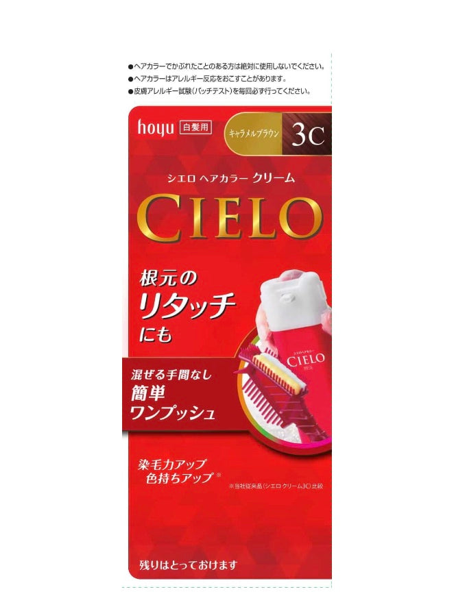 日本Hoyu美源 Cielo宣若 按压式植物染发膏40g+40g 白发适用 多色选