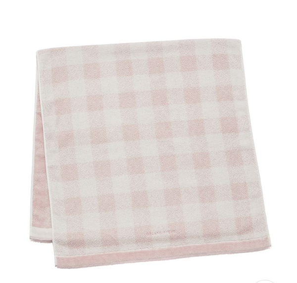 Gelato Pique 粉色格子图案 浴巾毛巾 120*60cm
