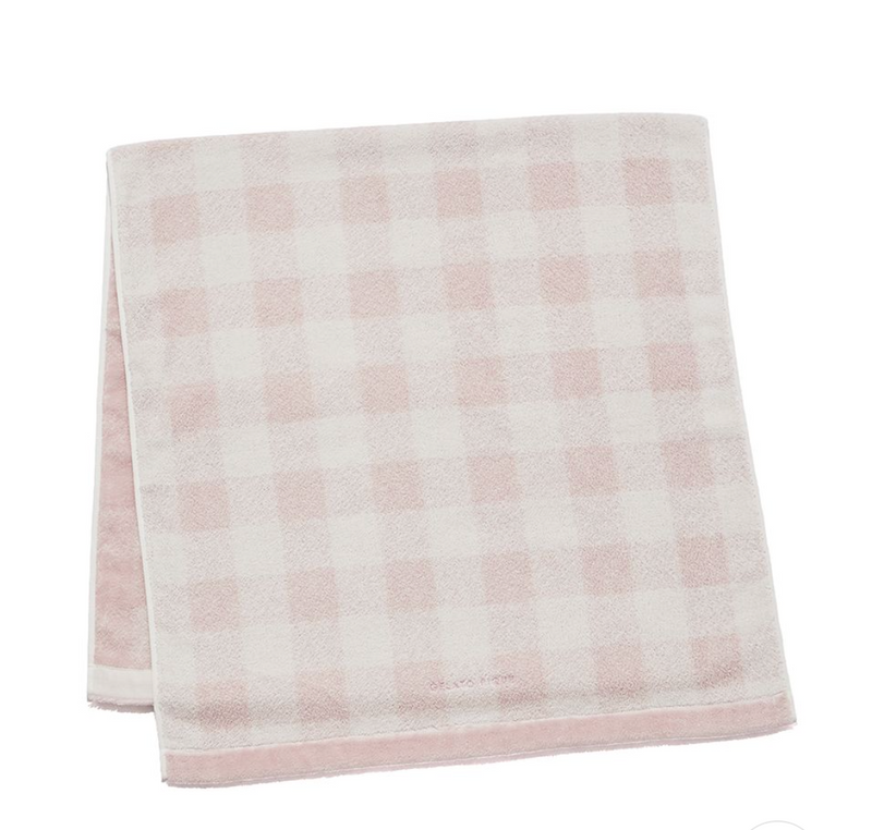 Gelato Pique 粉色格子图案 浴巾毛巾 120*60cm