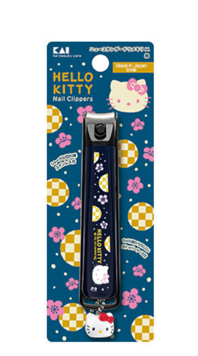 Sanrio Hello Kitty Nail Clippers 日本贝印指甲刀 Hello Kitty 黑色梅花 M号