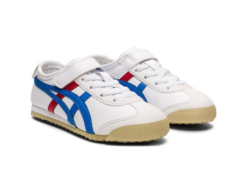 Onitsuka Tiger鬼冢虎 大童款 MEXICO 66 KIDS 蓝红条纹 【材质：合成革】 18.5cm