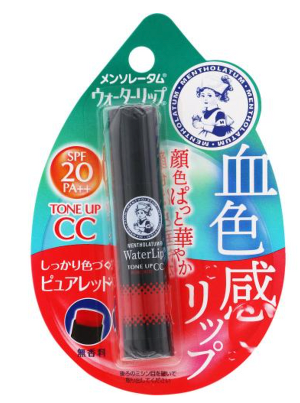 日本 乐敦 曼秀雷敦 Water Lip Tone Up  CC 防UV 水润修色润唇膏（血红色/无香料）SPF20/PA++ 4.5g