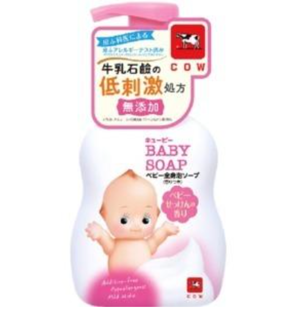 日本COW牛乳石鹼共进社 婴儿全身沐浴露 皂香型 无添加 400ml 洗头沐浴二合一