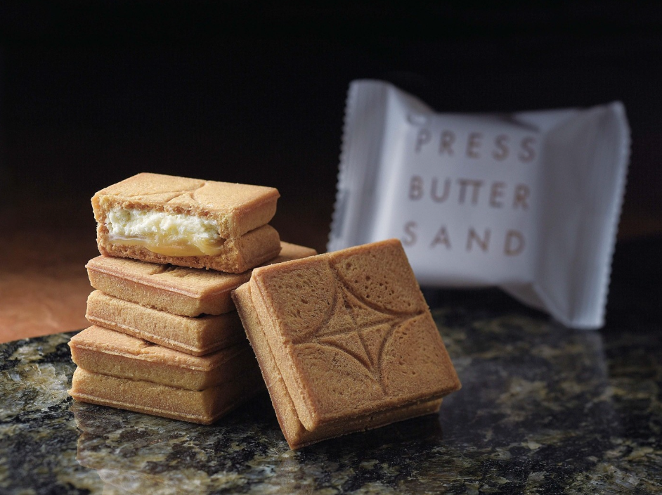 日本press butter sand 奶油夹心蛋糕 灰色原味 黄油三明治饼干 5枚入（赏味期限：03/22/26y）