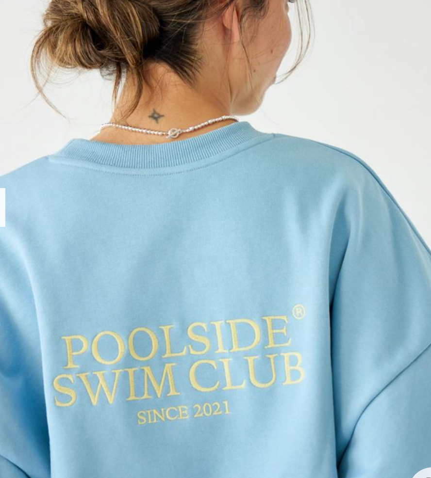 日本ungrid秋季新品 静谧蓝刺绣卫衣 均码