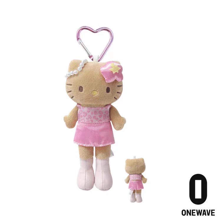 日本 SANRIO 三丽鸥 NIC 长腿 kitty挂件 爱心扣