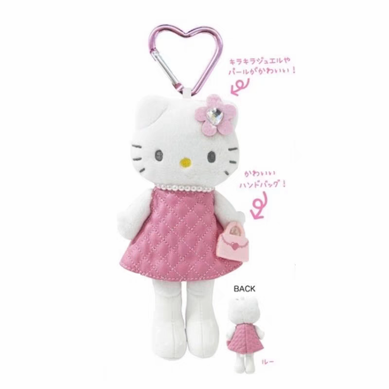 日本 SANRIO 三丽鸥 NIC长腿天使kitty平成爱心扣挂件