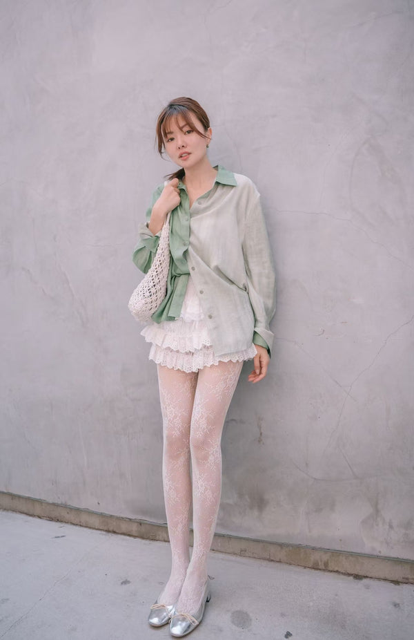 【Riko's collection】蕾丝花边蛋糕短裙 蓬蓬裙松紧腰围