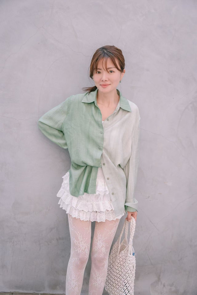【Riko's collection】蕾丝花边蛋糕短裙 蓬蓬裙松紧腰围