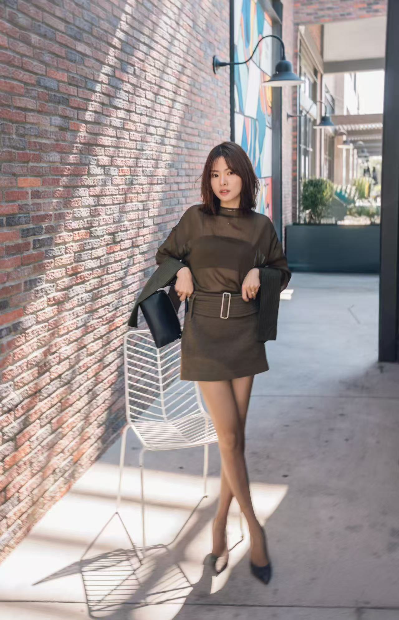 【Riko's collection】高级透明小心机设计感 衬衫/半身裙